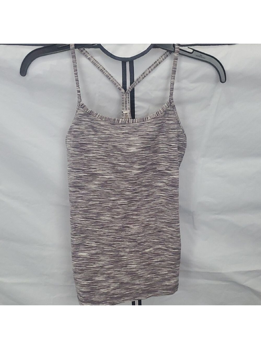 Lululemon Power Y Tank Top Magnium Space Dye Gray Size 6